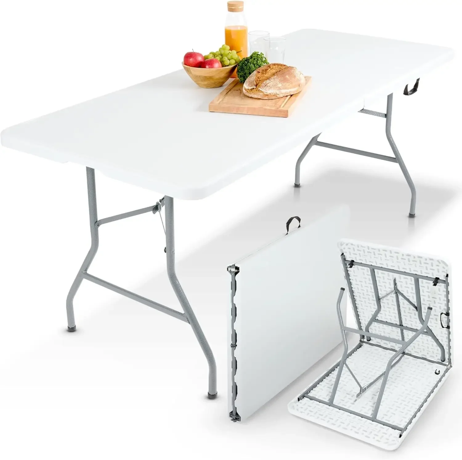 Arebos Buffettisch zusammenklappbar 182 x 74 x 74 cm Wetterfest Gartentisch Party Table Klapptisch