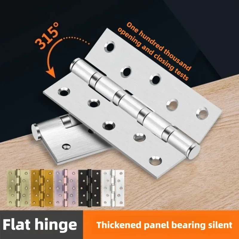 stainless steel Mute Hinge Room Door 4 Inch Bearings Hinges 3mm Thick Heavy Doors Strong Load Bearing Furniture Hardware