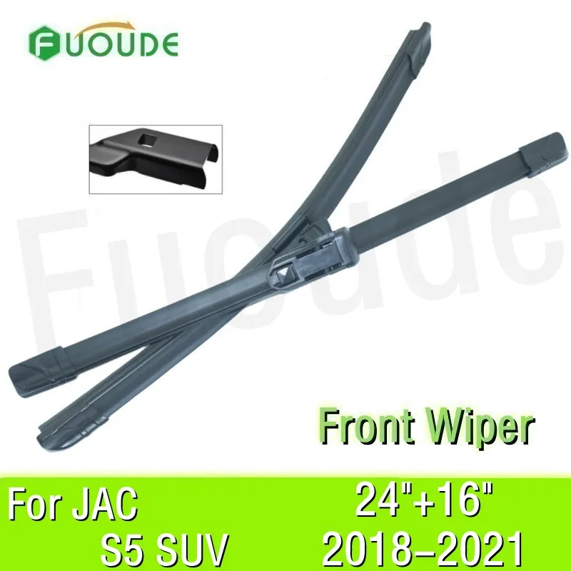 

For JAC S5 SUV Wiper Blade 24"+16" Car Windshield Windscreen Rubber 2018 2019 2020 2021