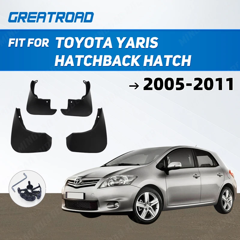 Mud Flaps For Toyota Yaris Hatchback Hatch 2005-2011 Vitz Daihatsu Charade Mudflaps Splash Guards Mudguards 2006 2007 2008 2009