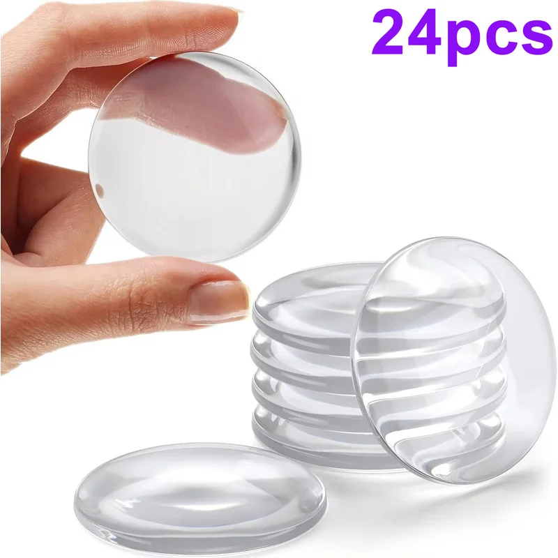 6Pcs Transparent Waterproof Silicone Door Handle Bumper Stickers, Self-Adhesive Mute Shockproof Anti-Collision Protection Pads