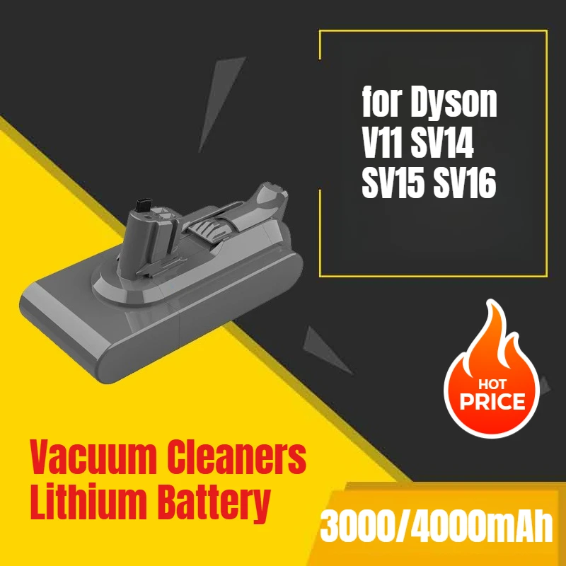 3000/4000 مللي أمبير لبطارية ليثيوم دايسون V11 SV14 SV15 SV16 للمكانس الكهربائية