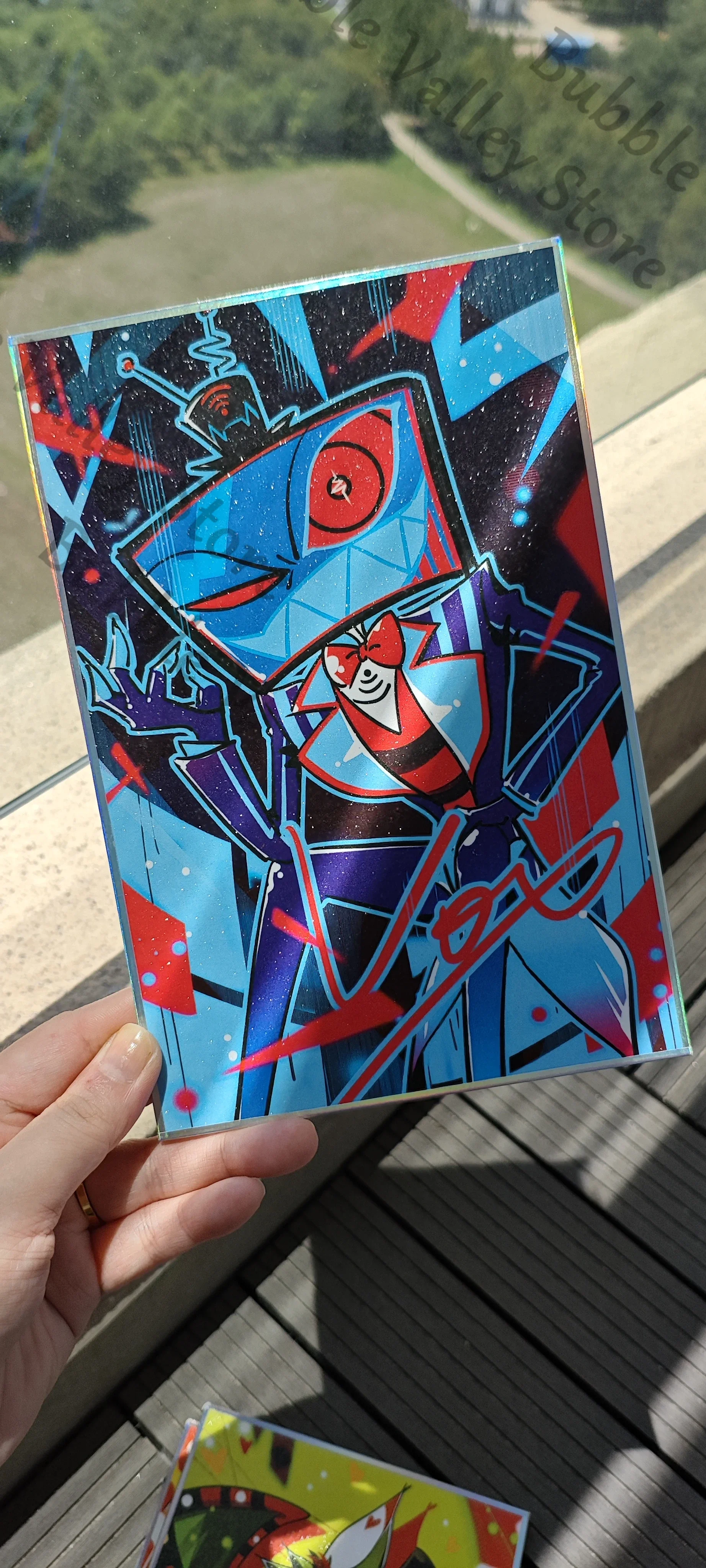 Hazbin Hotel Alastor Vox Adam Angel Dust Husk Anime Cosplay Cartoon ‌Double Flash ‌color Cardstock Illustration Board‌ Shikishi view 4