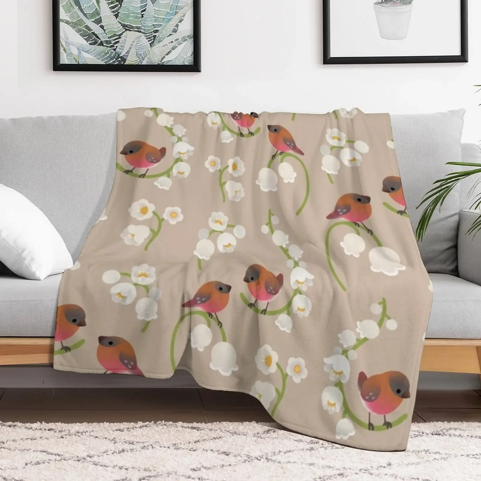 Brown capped rosy finch Throw Blanket Shaggy Vintage Kid'S Blankets