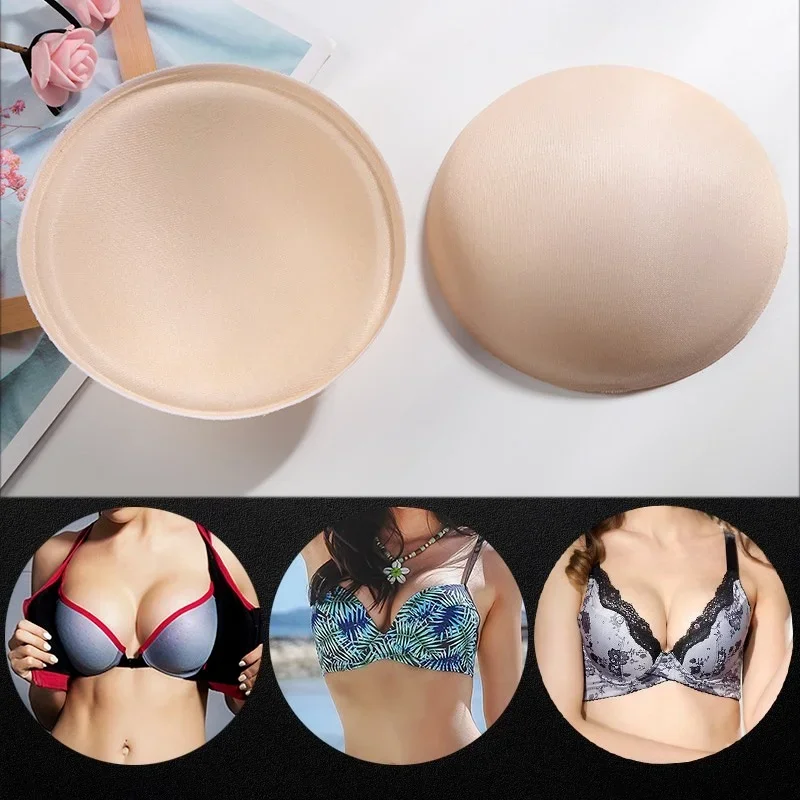 Bikini Bra Pad Round Triangle Cups Chest Push Up Insert Foam Pads for Swimsuit Padding Accessories Removeable Enhancer Bra Pads