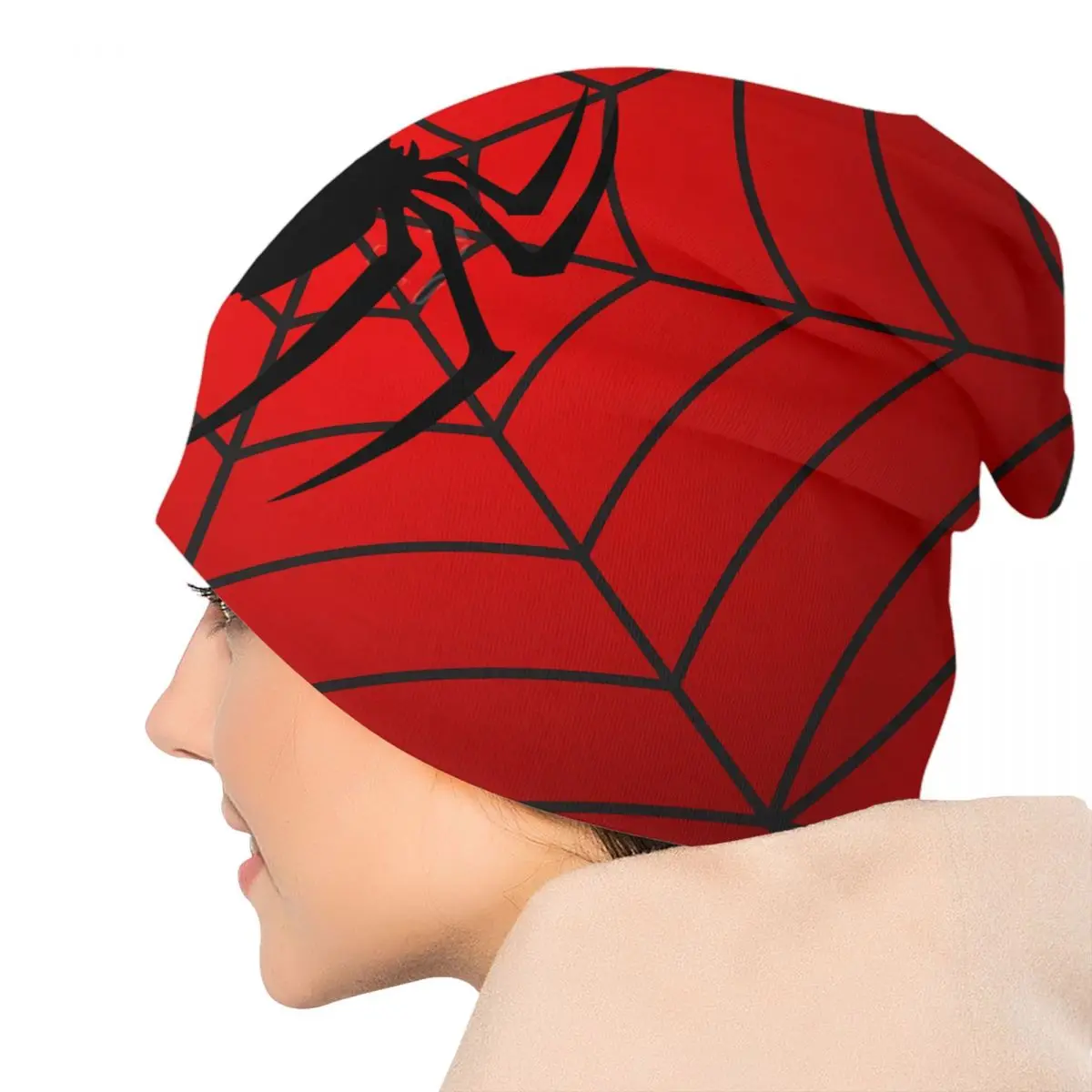 Niestandardowy Spider Man Cartoon Superhero Skullies czapki czapki unisex zimowa ciepła czapka robiona na drutach dla dorosłych czapki z daszkiem