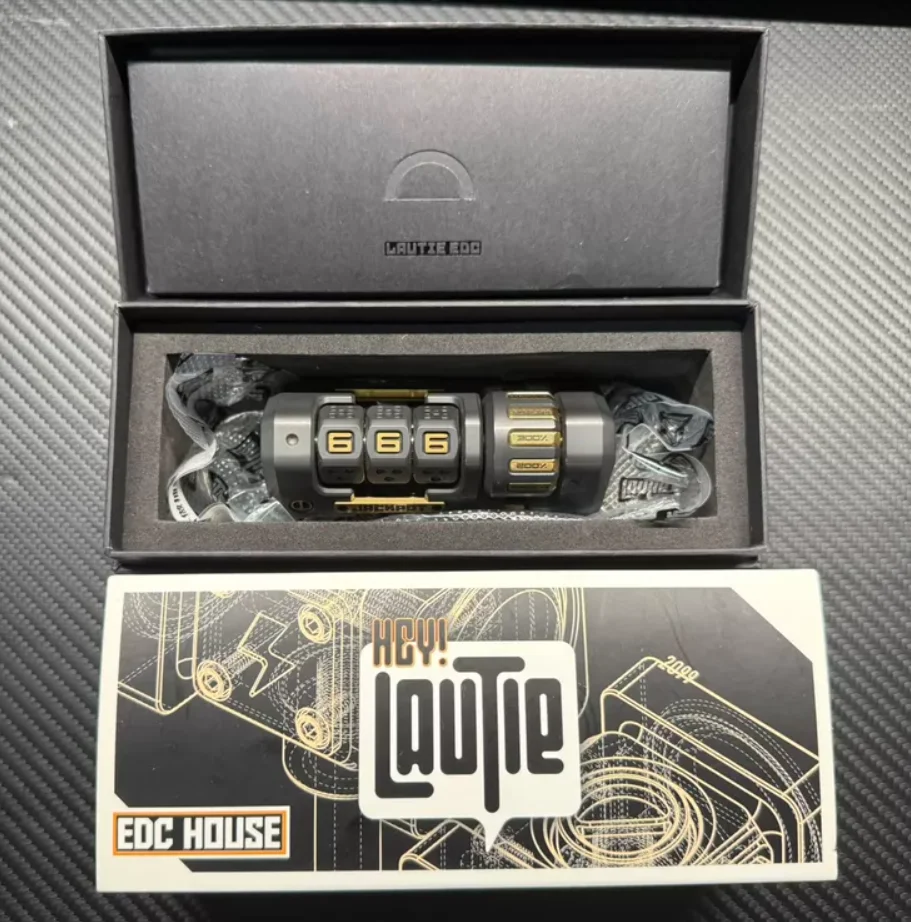 Used EDC Lautie Grand Slam 2.0 Zirconium+Brass fidget spinner metal decompression toy