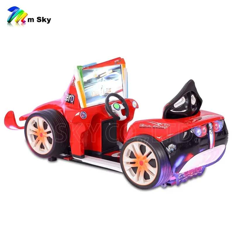 Hot Sale OEM Customizable Red Racing Car 3D Interactive VR Coin-Operated Kiddie Ride Kids' Amusement Arcade Machine for