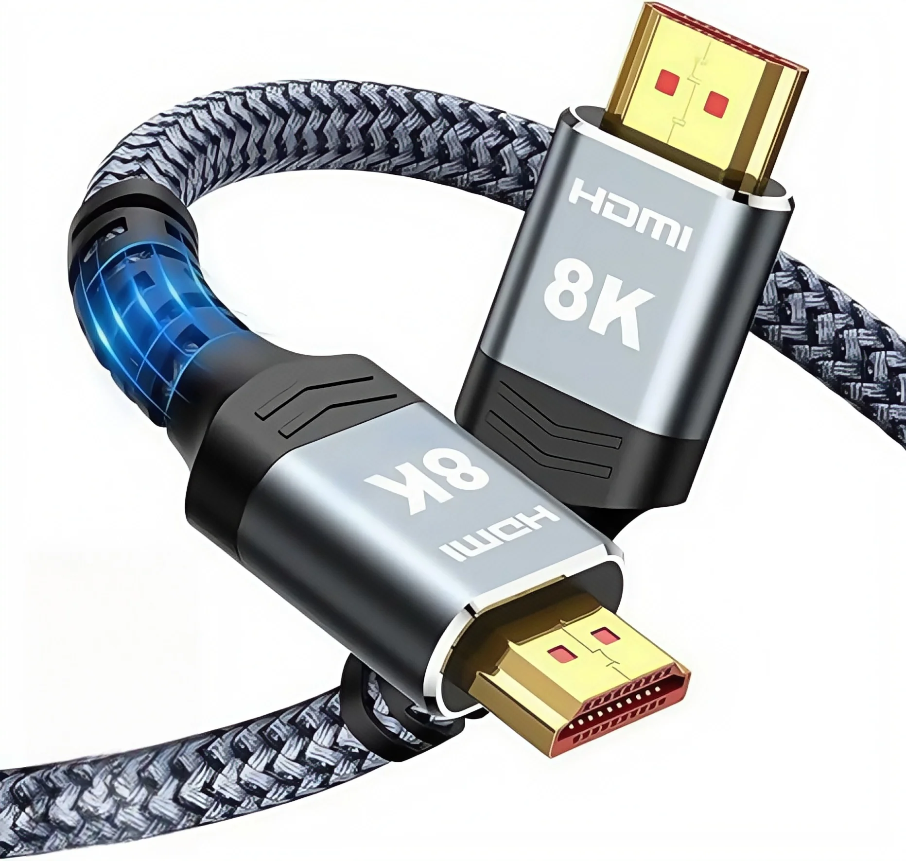10PCS Ultra High-Speed HDMI 2.1 Cable 8K60Hz 4K144Hz Nylon Braided Cable With Dynamic HDR And EARC Support Audio Video HDMI Cabl