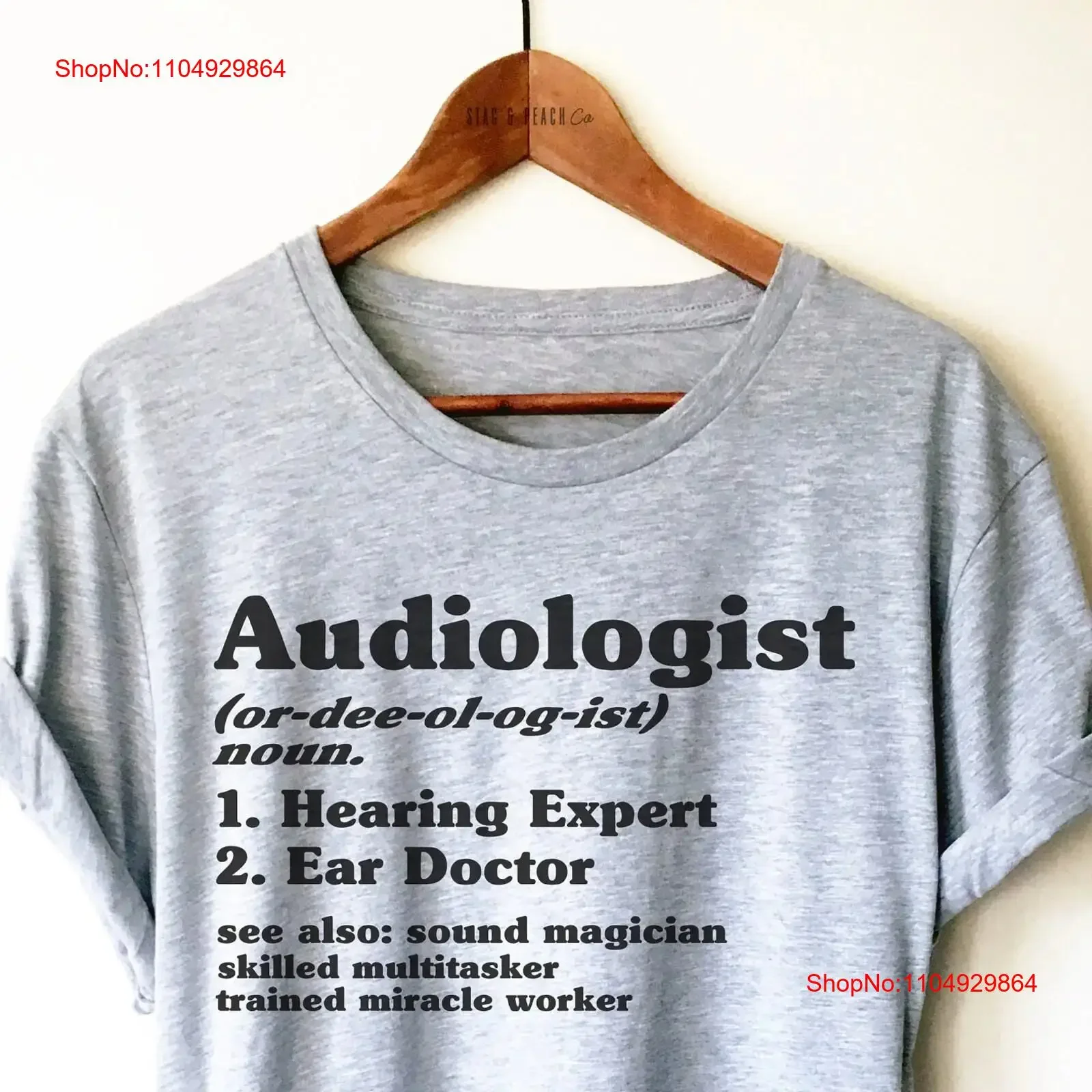 Camiseta de Audiología, para Audiólogo, Médico Otorrinolaringólogo, Estudiante de Medicina, Graduación, Estilo Vintage, Lavada, Informal, Unisex, con Diseño Gráfico