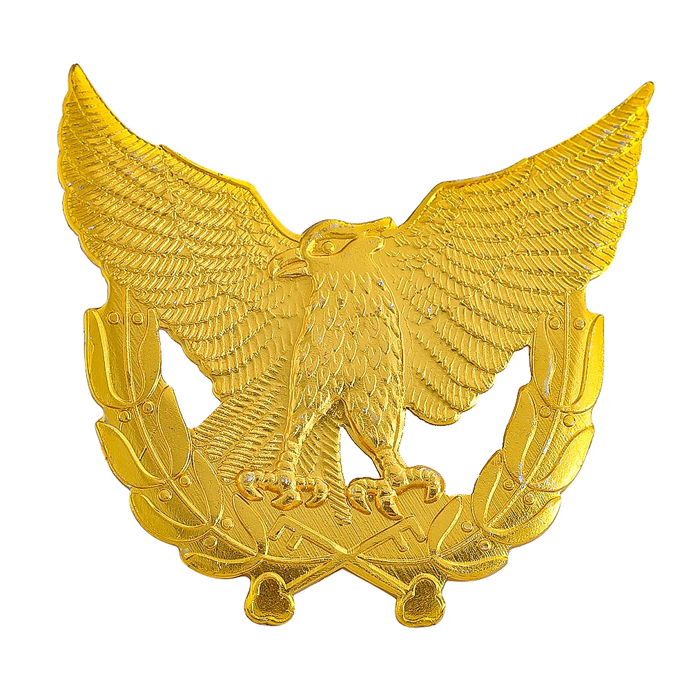 Alloy Cap Emblem Eagle Wheaten DIY Clothing Decorative Pin Corsage Lapel Pins Tactics Sewing Supplies Gift Accessories