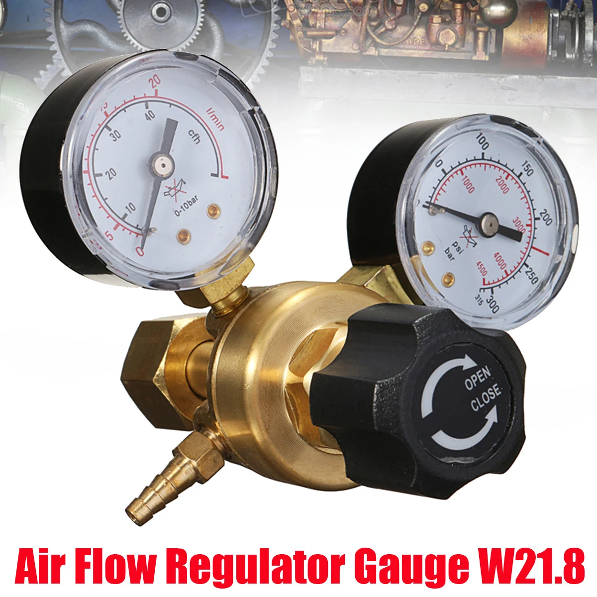 Mini Argon CO2 Gas Bottle Pressure Regulator Reducer MIG TIG Welding Flow Meter Gauge W21.8 1/4 Thread 0-20 mpa Regulator Valve