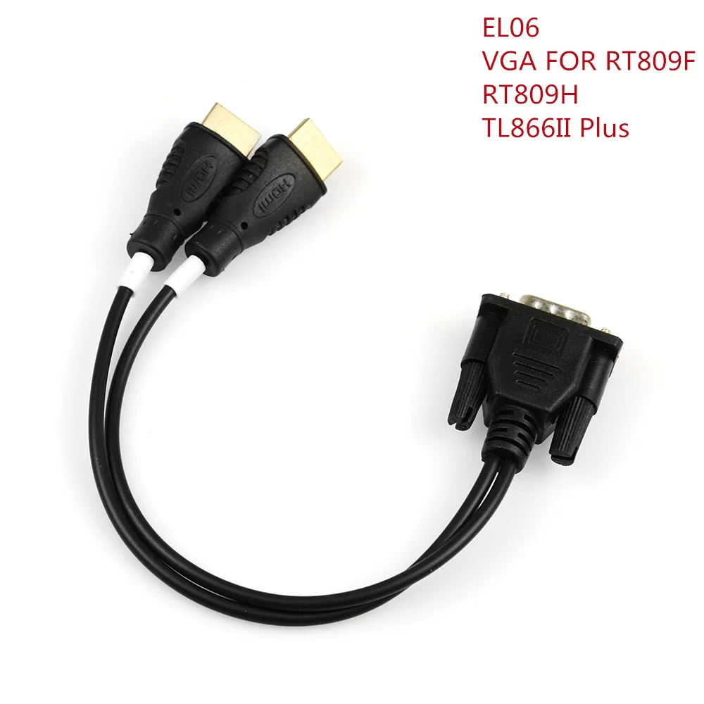 VGA To 2 in 1 LCD LED EDID Code Chip Data Read Line Cable Online Reading And Writing line RT809F RT809H TL866ii Programer