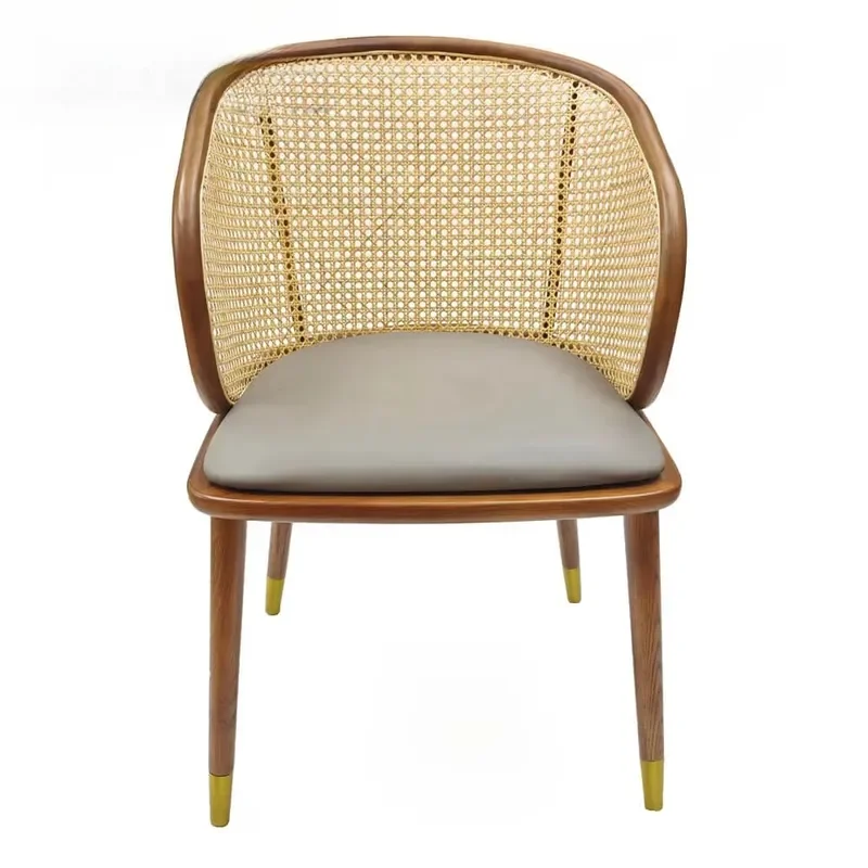 Comfortable Rustic Natural Outdoor Leisure Chair with Eco-Friendly Breathable Design and Durable Webbing Back