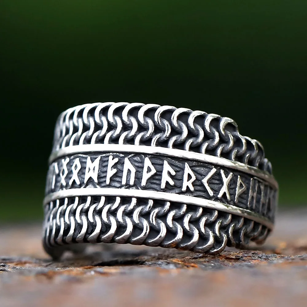 2023 Vintage Viking Rune Signet Scandinavn Rings for Men Domineering Nordic Amulet Jewelry free shipping