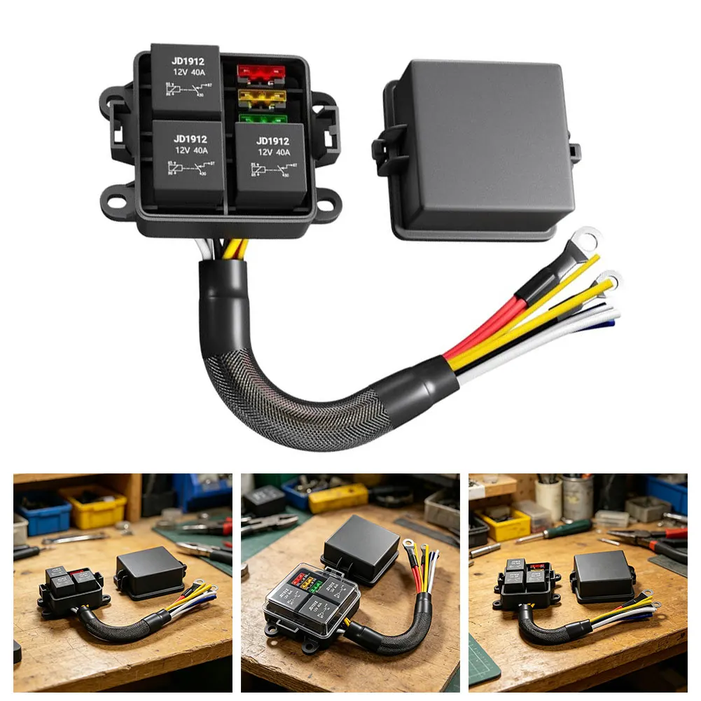 12V 24V Waterproof 3-Channel Electrical Control Box Designed for Automotive Truck and Marine Electrical Integration