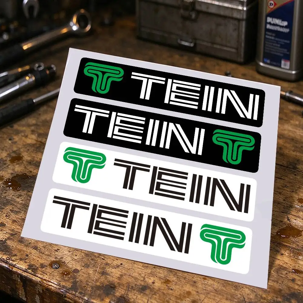 Green T Icon Letter Vinyl Decals, TEIN Style Racing Stickers for Car Rear Window, Motorcycle, Helmet, Toolbox Smooth Surfaces