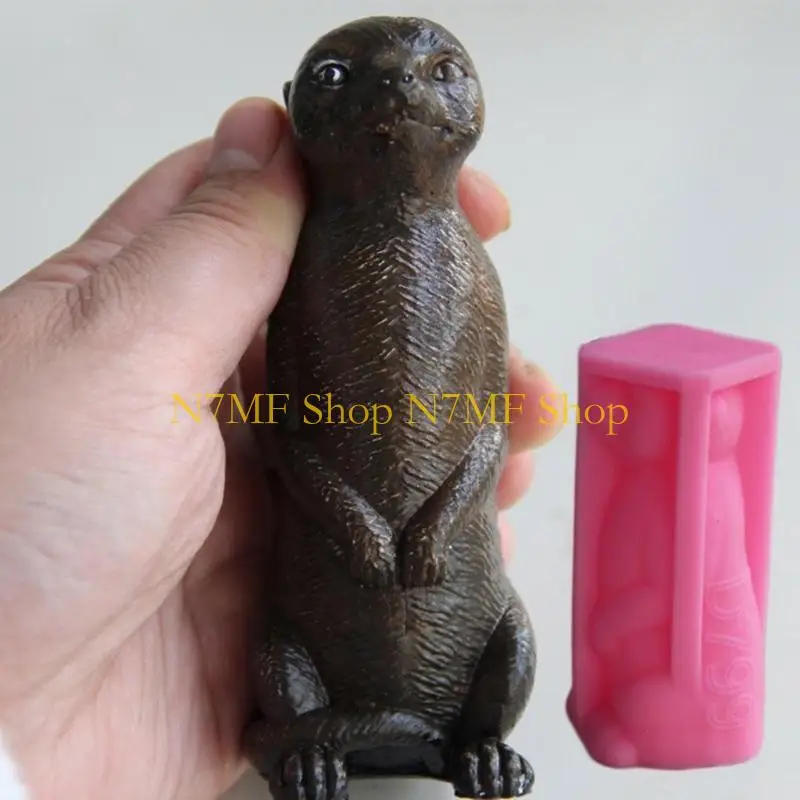 قالب سيليكون مقاوم للحرارة N7MF لشمعة الميركاتس وصناعة الصابون قالب صنع الصابون المزخرف قالب هدايا مصنوع يدويًا #4