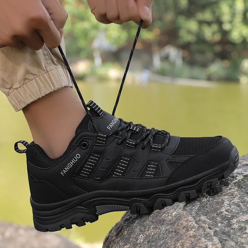 Outdoor Non-Slip Hiking Shoes for Men 2025 New Wear-Resistant Shock-Absorbing Mountain Climbing Sports Cross-Country Hiking Shoes