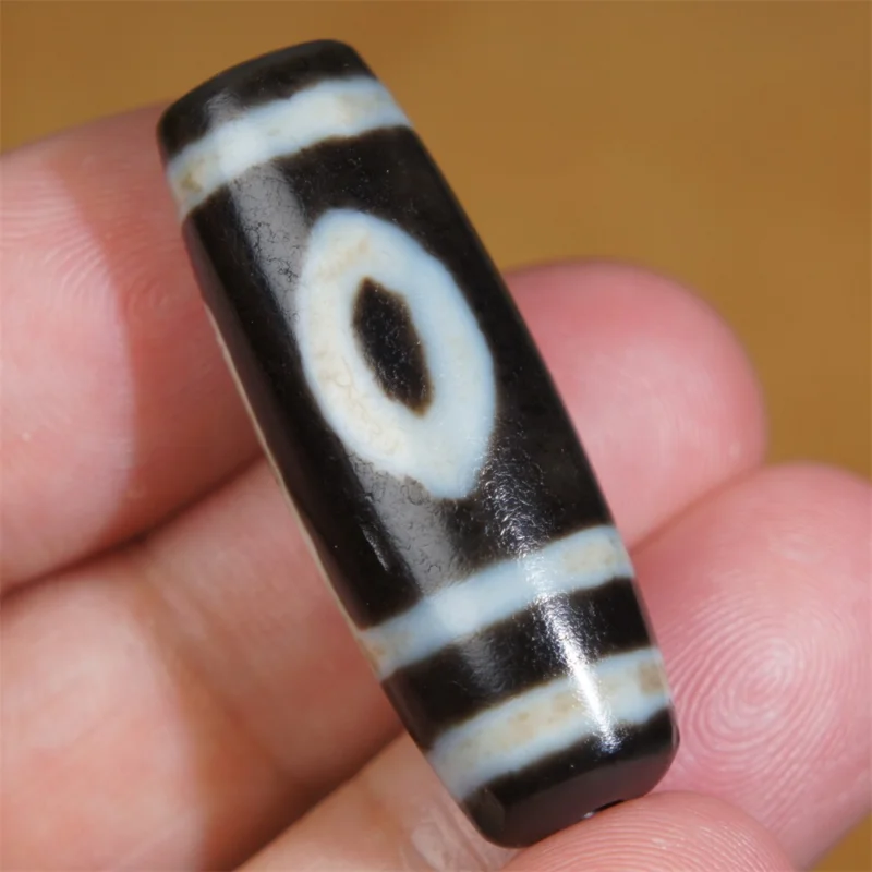 

High Oily Ancient Tibetan DZI Beads Old Agate 2 Eye Totem Amulet Pendant GZI