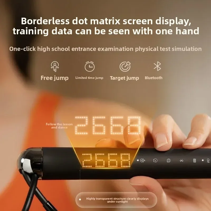 Intelligent skipping rope for weight loss, fat burning and weight bearing, cordless skipping rope counting, skipping rope