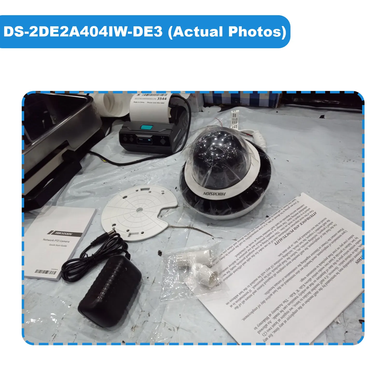 Hikvision Used Open-Box PTZ IP Camera DS-2DE2A404IW-DE3 4MP 4X Zoom Network POE Mini Camera Dome H.265 WDR CCTV Surveillance