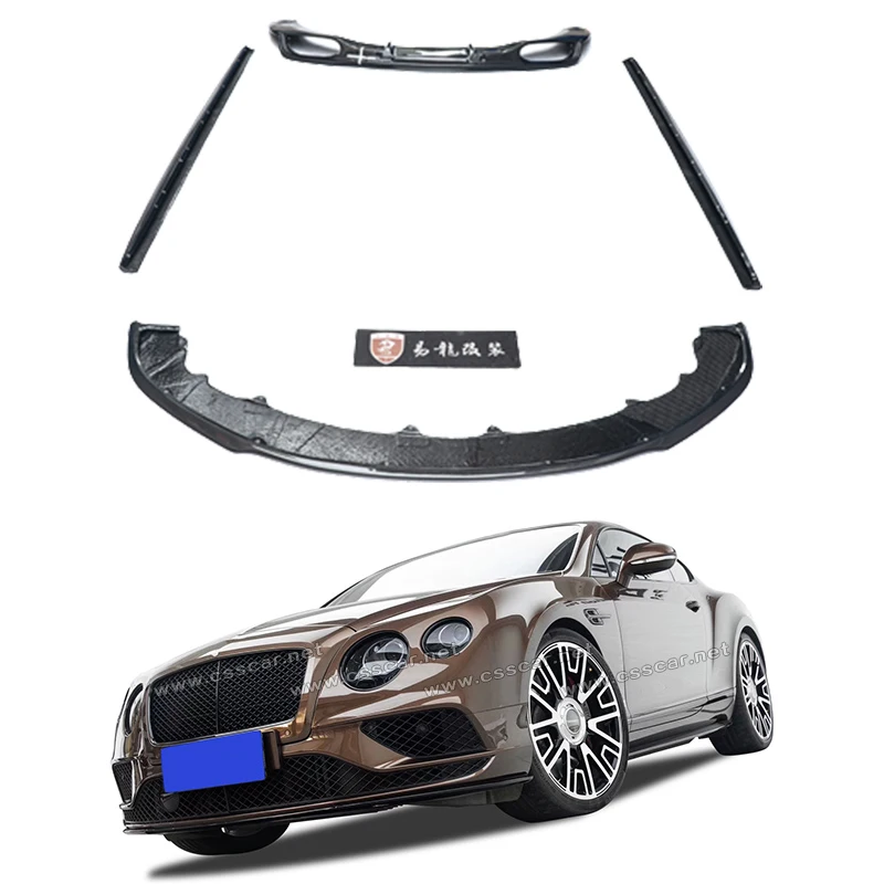 

For Bentley Continental GT 2016 2017 2018 V8S Style Carbon Fiber Car Bumper Front Lip Rear Diffuser Spoiler Side Skirt Body Kit