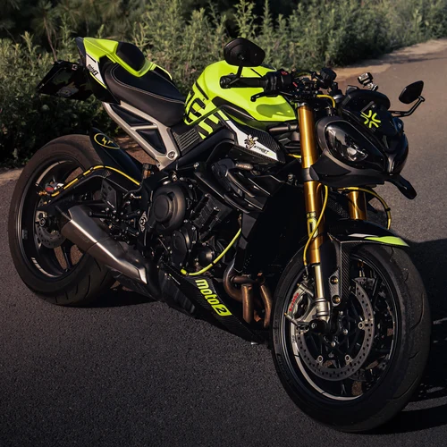 Imagen 2 del producto Para Triumph Street Triple 765 RS 2023-2025 alerón delantero alerón inferior flanco 765R 765RS alerón lateral alerones delanteros