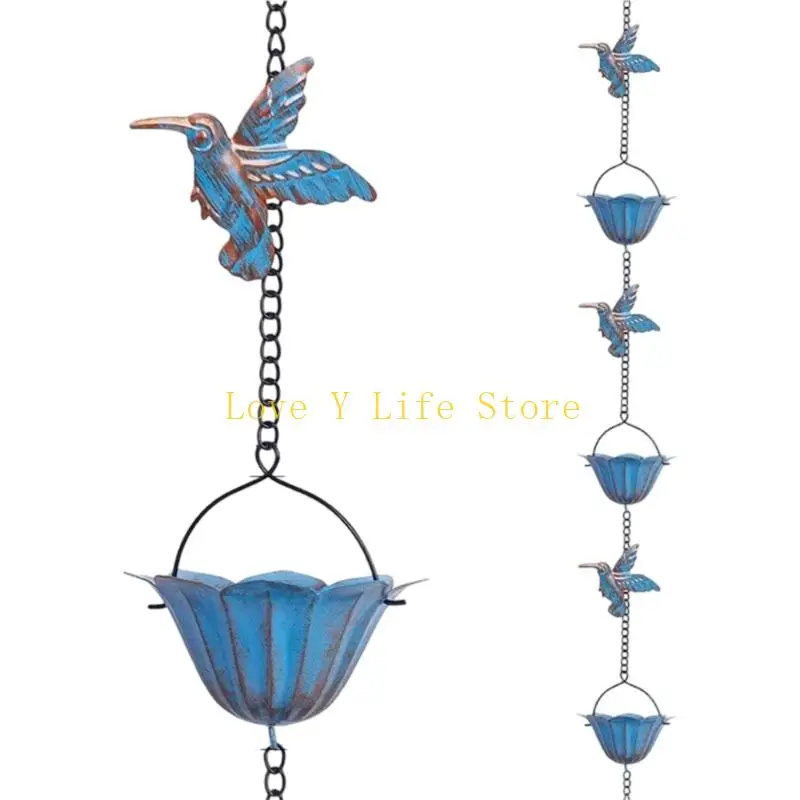 

L74C Антикварная дождевая цепь Hummingbird для желобов и дождевой ржавчины с покрытием