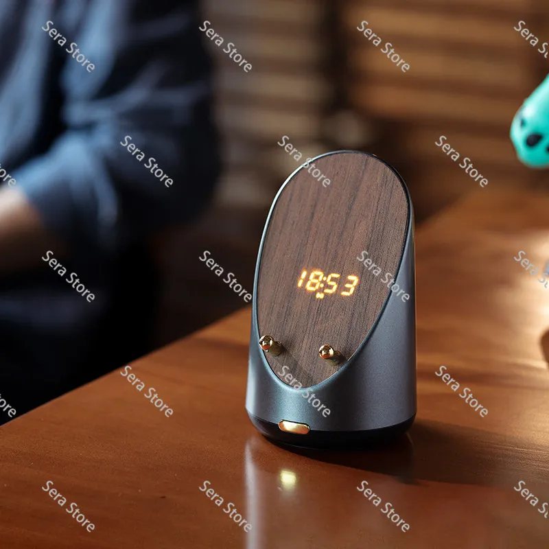Smart Induction Speaker Wireless Charger Desktop Alarm Clock Phone Holder All In One Bluetooth Loudspeaker