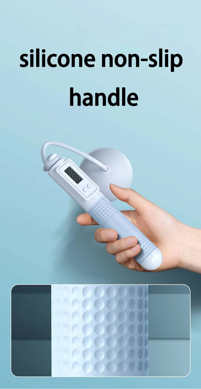 Springseil mit Zähler, verstellbares Springseil mit Kalorienzähler, intelligentes Springseil für Fitnessübungen und Gewichtsverlust – Detail 17