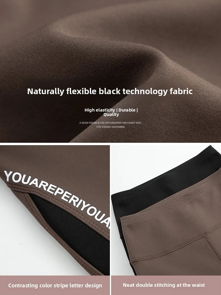 กางเกงโยคะผู้หญิงทรงสลิมเอวสูง กระชับสัดส่วน ยกกระชับสะโพก ผ้าบางเบา ใส่ได้ทั้งฤดูใบไม้ผลิและฤดูใบไม้ร่วง รุ่นใหม่ สไตล์สลิม บอดี้คอน