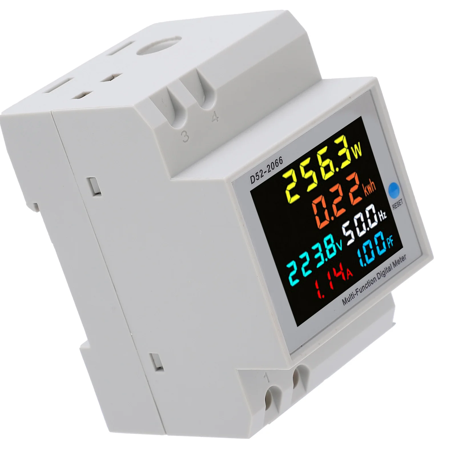 D52‑2066 Household Watt‑Hour Meter Rail Type 220V Smart Single Phase Energy Meter AC40.0‑300.0V Smart Watt‑Hour Meter image 3