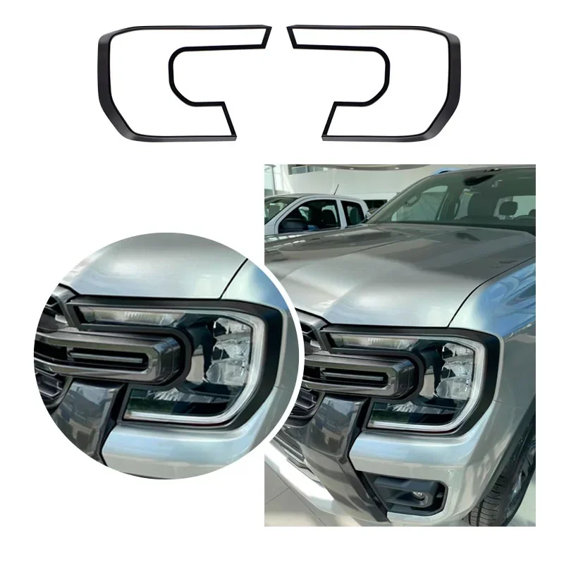 Headlight Cover Head Lights Cover for Ford Ranger T9 2023 2024 WILDTRAK SPORT Car Accessories car stying next gen ford ranger v6