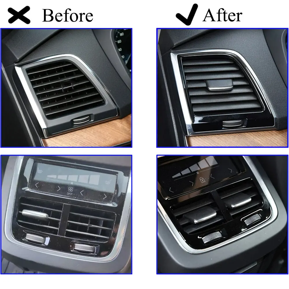 Dash Air Conditioning Vent Clips Sliders Front/Rear AC Vent Grille Outlet Tab Clip Repair Kit For Volvo XC90 V90 S90 2015-2024