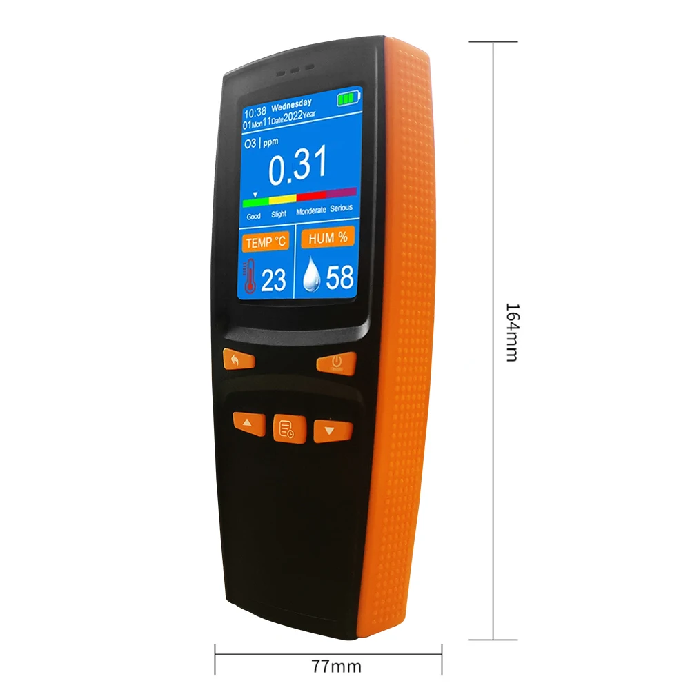 Dienmern New DM509 O3 Handhold Ozone Monitor Home Highly Accurate Air Quality Detector LCD Display Temperature/Humidity