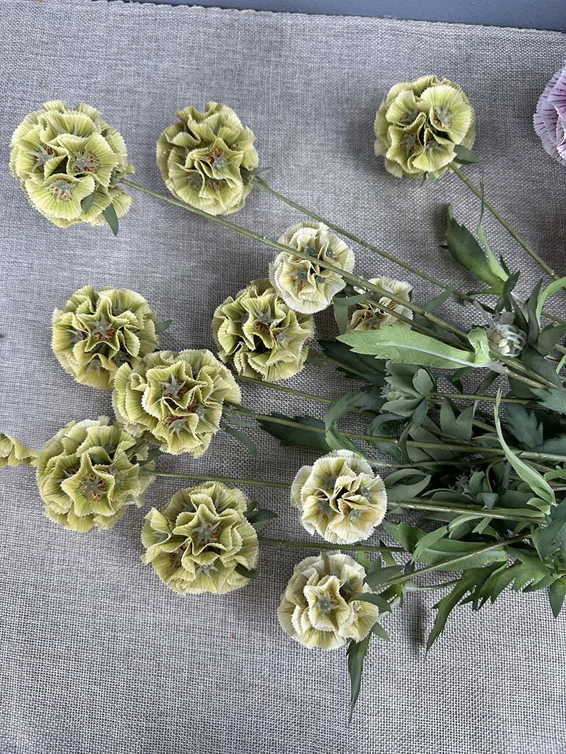 4 Stück Simulations-Windmühlen, Chrysanthemenzweige, weiße Seidenblumen, Restaurantdekoration, künstliche Windmühlenfrucht, Kunstblume – Detail 6