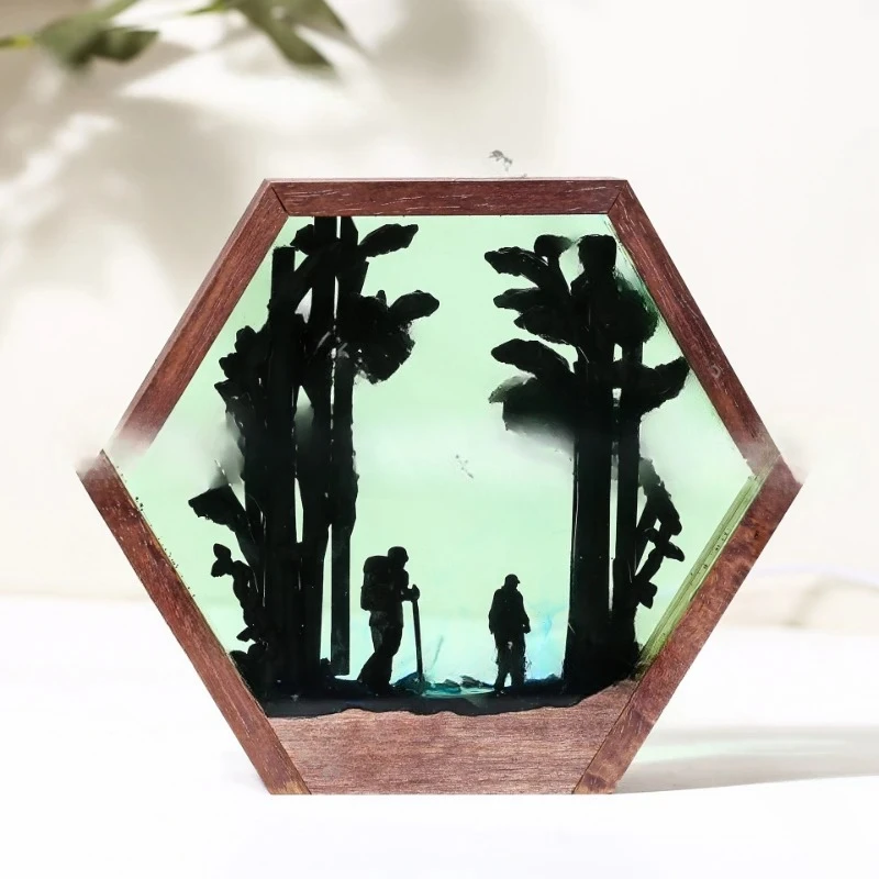 ornement-artisanal-en-resine-epoxy-lettrage-diy-ornement-cadeau-haut-de-gamme
