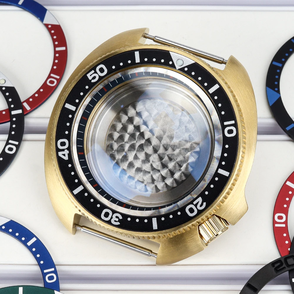 

Корпус для часов Fit NH35 NH36 Movt Gold Diver, 44 мм, с AR-сапфировым стеклом, 4.1 часа, для часов в стиле 6105 Turtle Abalone, запчасти и аксессуары
