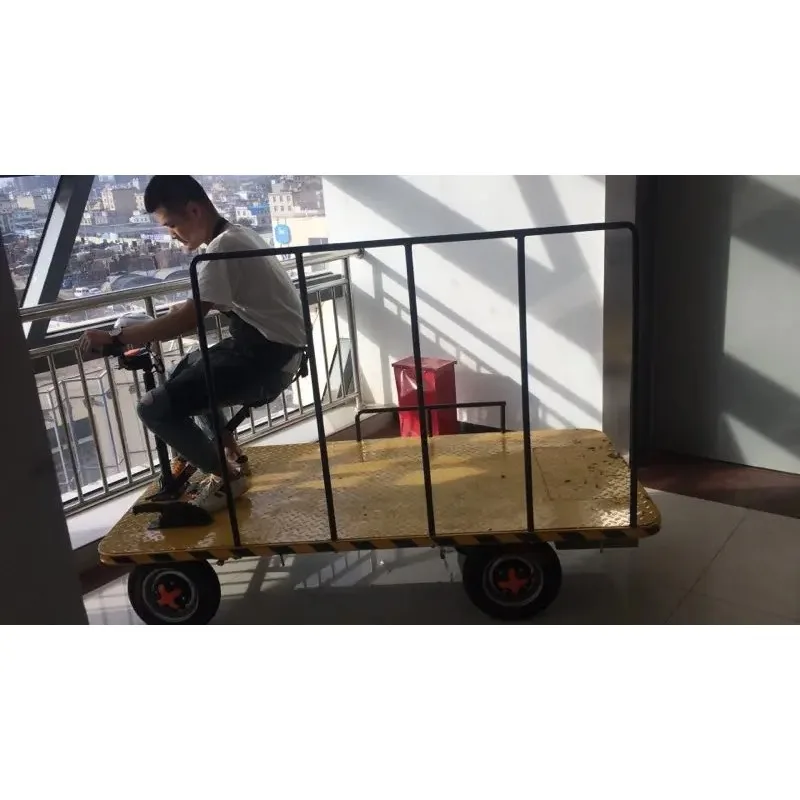 Large Load Capacity Warehouse Truck Garden Electric Trolley Electric Carry Wagon with 4 Wheels