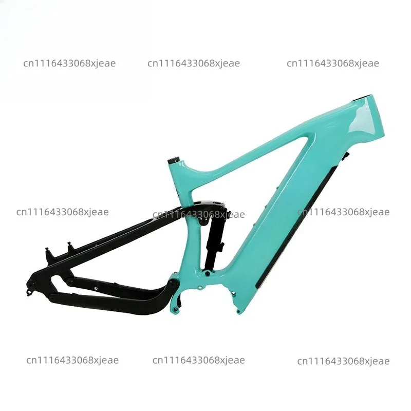 Carbon fiber electric power frame large stroke soft tail shock absorber frame adapted to central motor