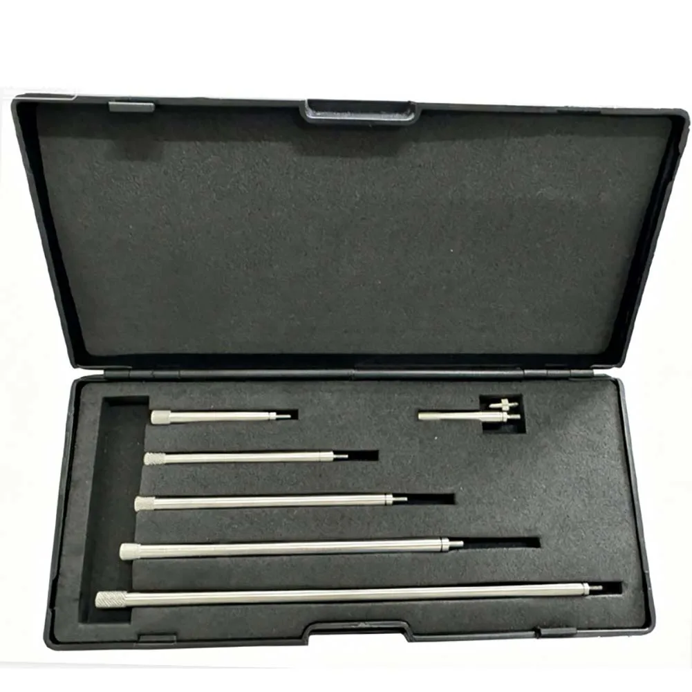 2025 Metal Extension Rod Set 6pcs 30-150mm For Digital Dial= Indicators 4-48 Thread Stem Gauge Tools Workshop Measuring Kit view 4