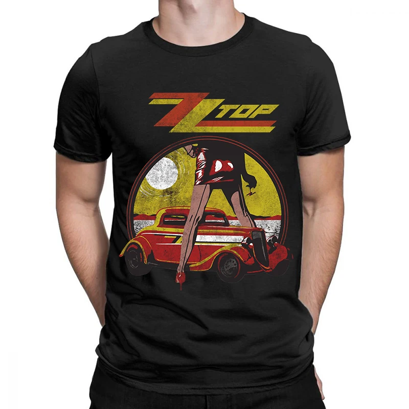 Men's Zz Top Vintaged Legs Rock T-Shirt Print casual Tshirt Unisex