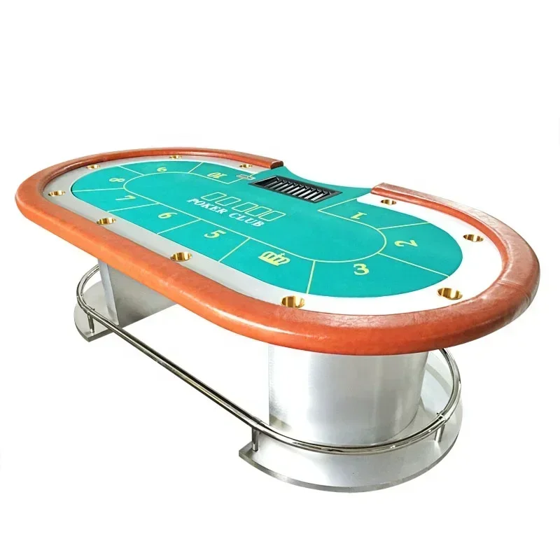 96 inch Professional Texas Hold'em Poker Table with Dealer Tray and Cup