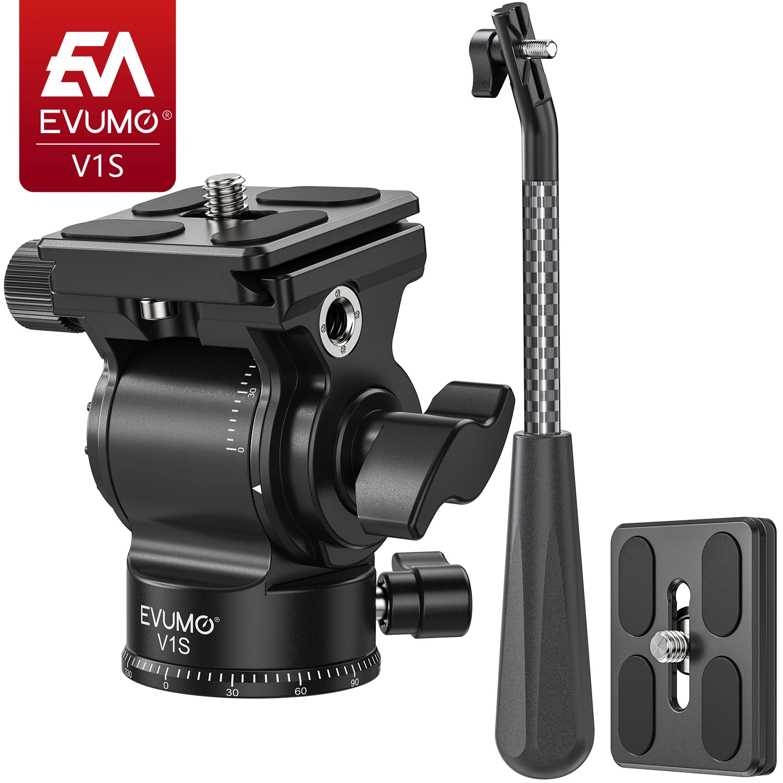 

Tripod Head Rotating Panoramic Universal Mini Camera Video Head Hydraulic Arca Swiss Quick Release Plate for Dslr Camera Tripod