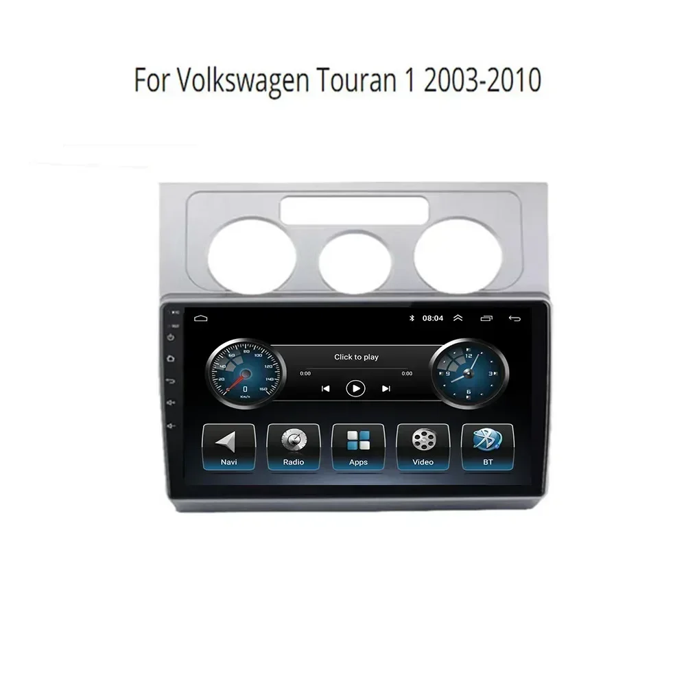 2 Din Android 13 Car Stereo Radio DVD GPS Multimedia Video Player 5G WiFi Camera DSP Carplay For VW Touran 1 2003 - 2010 image 3