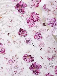 XiaoBaiJia Studio Vintage Rose Blossom Ceremony Floral Washi Tape DIY Card Making Scrapbooking Plan Decorative Sticker