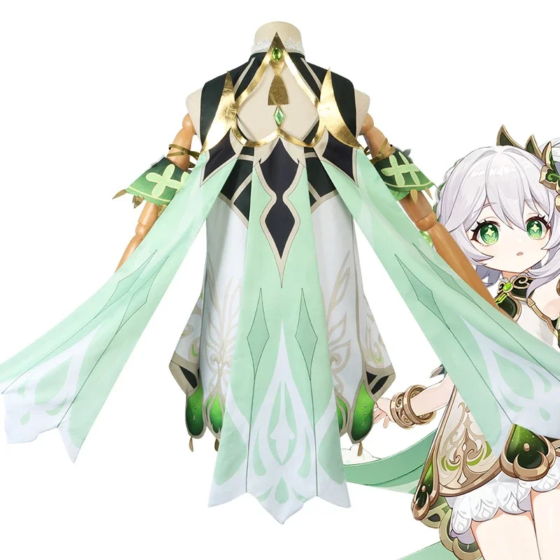 Nahida Cosplay Genshin Impact Nahida Lesser Lord Kusanali Cosplay Costume Girl Dresses Wig Suit Clothes Halloween Party Costumes
