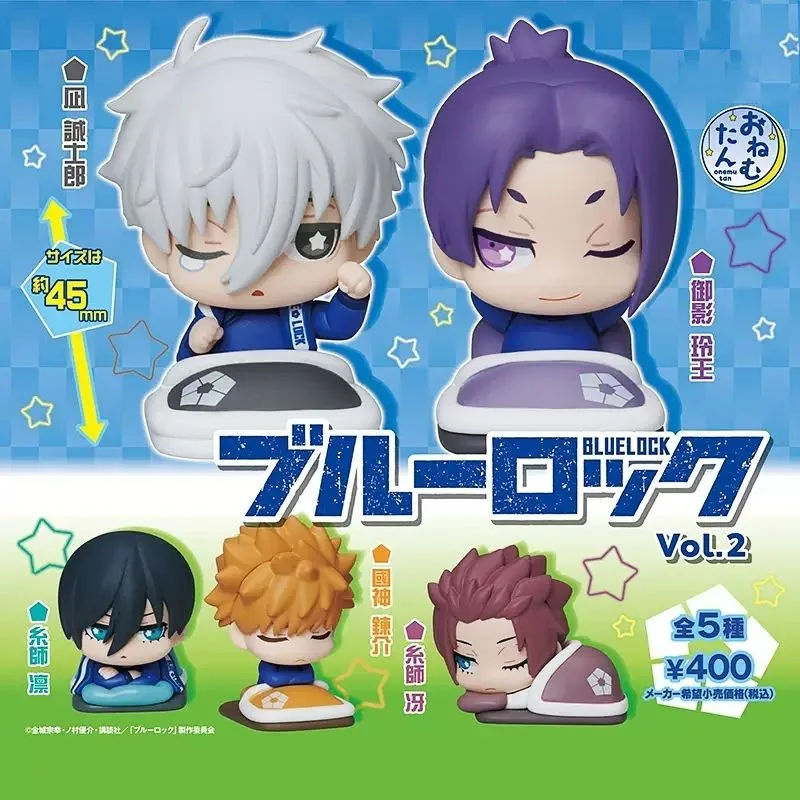 Anime Blue Lock Gashapon Toys Vol.2 Sleep Style Nagi Seishiro Mikage Reo Rin Itoshi PVC Figure Model Decoration Children's Gifts