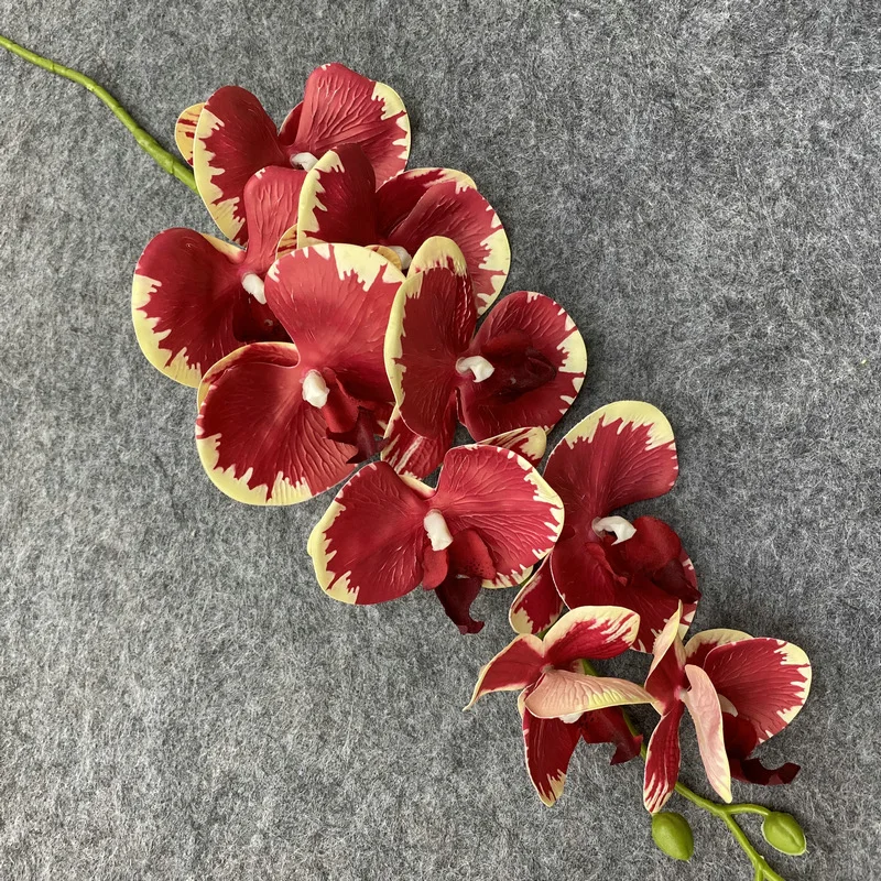 Neue künstliche Blume, 9 Köpfe, Schmetterling, Orchidee, langer Zweig für Wohnzimmer, Hochzeitsdekoration, Hoteltisch, fühlt sich echt an, gefälschte Blumen – Detail 6